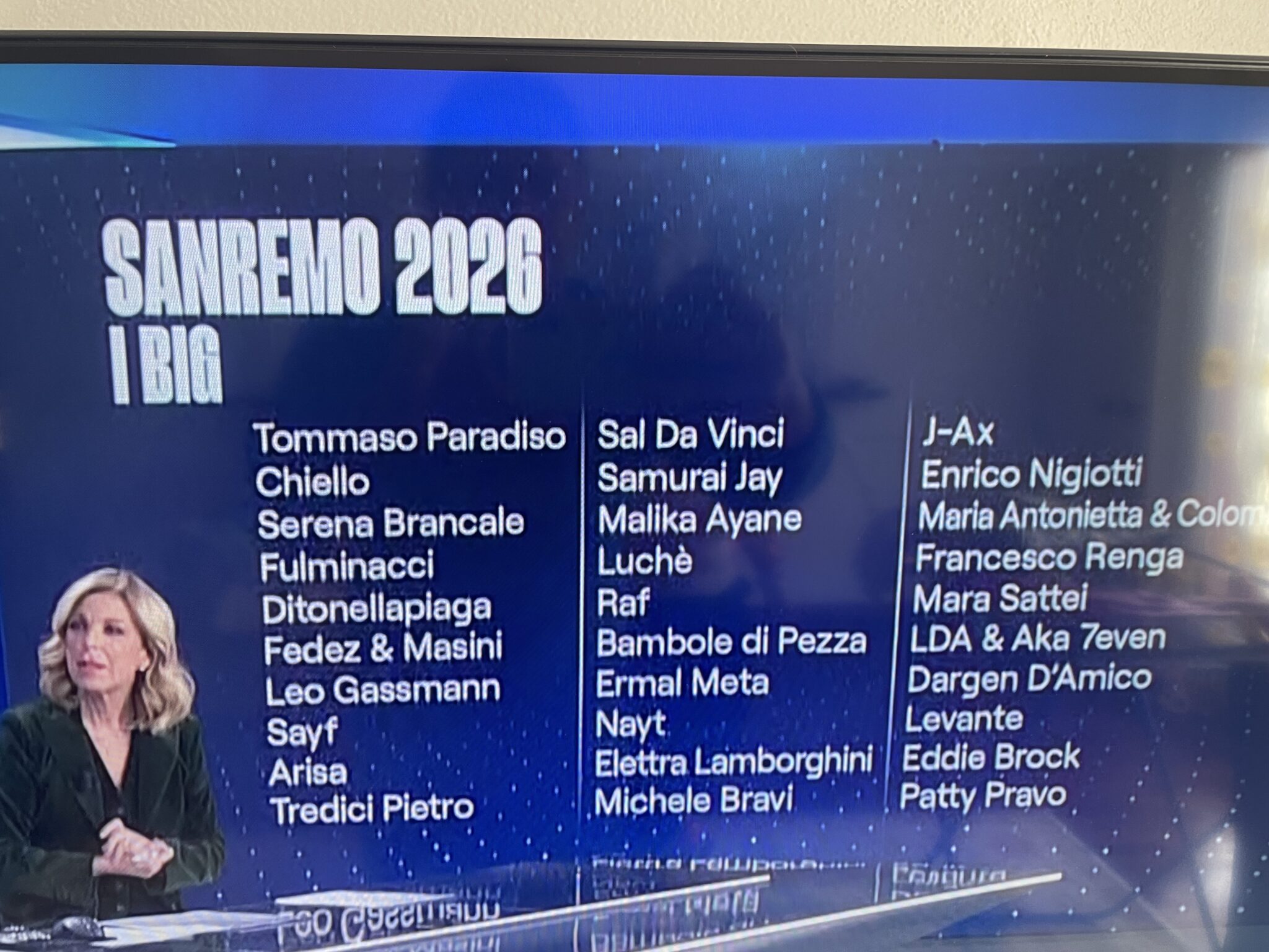 partecipanti al festival di sanremo